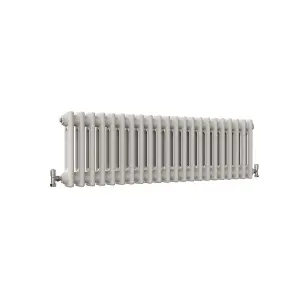 Horizontal White Double Column Radiator (H) 300mm x (W) 1010mm, 2304 BTU.