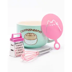 Pusheen Catpusheeno Mug and Stencil Set Turquoise/Pink (One Size)