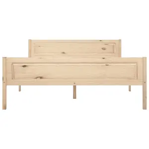 Berkfield Bed Frame Solid Pinewood 140x200 cm