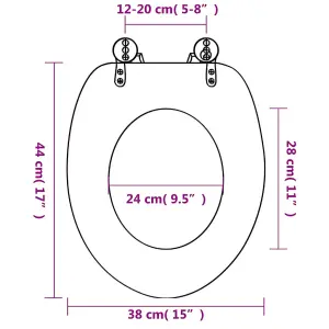 Toilet Seats with Lids 2 pcs MDF Sea Star