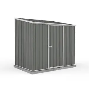 Absco Space Saver Pent Woodland Grey Metal Garden Storage Shed 2.26m x 1.52m (7.5ft x 5ft)