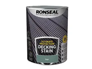 Ronseal 39222 Ultimate Protection Decking Stain Sage 5 litre RSLNUDSS5L