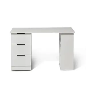 Isabella 3 Drawer Computer Desk White