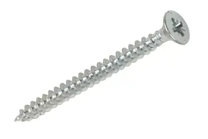 Silverscrew PZ Double-countersunk Zinc-plated Carbon steel Screw (Dia)4mm (L)30mm, Pack of 200