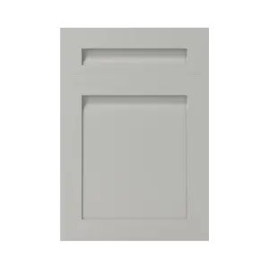 GoodHome Garcinia Integrated handle Matt grey Shaker Door & drawer 500mm