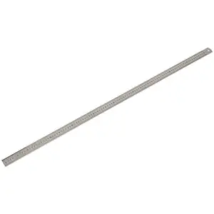 1000mm Steel Ruler - Metric & Imperial Markings - Hanging Hole - 40 Inch Rule