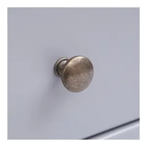 Mirano 1 Drawer Bedside Table Brass Knob