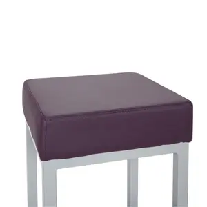 Cordish Upholstered Counter Stool with Metal Frame Purple