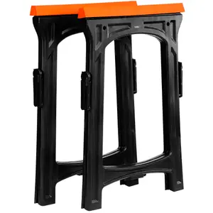 VonHaus Folding Saw Horse Twin Pack, Trestle Table Legs with Rubber Inserts Support Bars Pack Huge 150kg Max Load