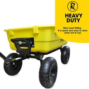 RocwooD Dump Truck Cart 250KG Festival Garden Outdoor