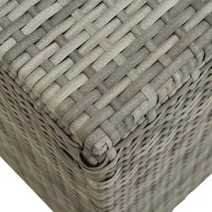 Berkfield Garden Storage Box Poly Rattan 200x50x60 cm Grey