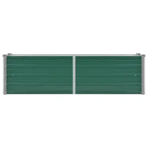 Berkfield Garden Raised Bed Galvanised Steel 160x40x45 cm Green