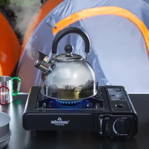 Milestone Camping 2 Litre Stainless Steel Camping Kettle