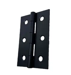 3" (75mm) BUTT HINGES - Matt Black Door Hinges - 3 pairs multi pack