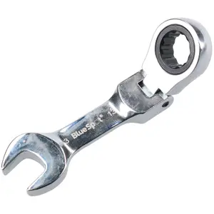 13mm Stubby Metric Flexible Flexi Head Ratchet Combination Spanner 72 Teeth