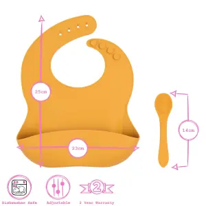 Tiny Dining - Baby Silicone Suction Weaning Set - Ochre - 4pc