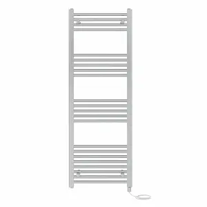 Right Radiators Prefilled Electric Straight Heated Towel Rail Bathroom Ladder Warmer Rads - Chrome 1400x500 mm