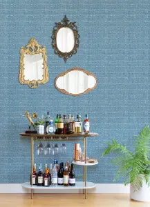 Fine Decor FD26442 Zia Wallpaper, Blue