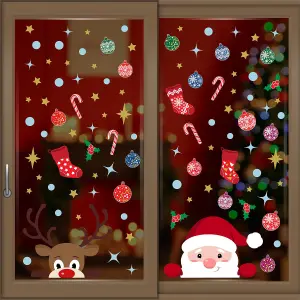 Walplus Christmas With Rudolph And Santa Window Clings Rooms Décor