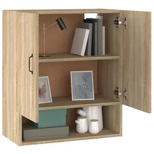 Berkfield Wall Cabinet Sonoma Oak 60x31x70 cm Engineered Wood