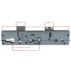 Lockmaster Mila Master Dual Twin Double Spindle 35mm Backset Door Lock Centre Case Gearbox