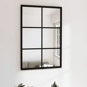 Mikayia Wall Mirror Black 60cm H x 40cm W