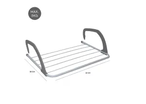 5 Bar Radiator Foldable Clothes Airer