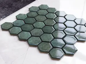 Mosaic sheet in ceramic on net 323mm x 277mm - Nori Hive