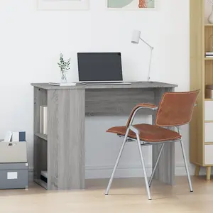 Berkfield Desk Grey Sonoma 100x55x75 cm Engineered Wood