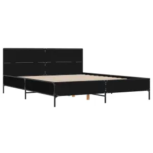 Berkfield Bed Frame without Mattress Black 140x190 cm