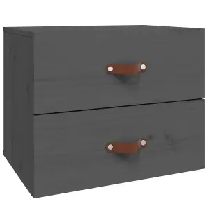 Berkfield Wall-mounted Bedside Cabinets 2 pcs Grey 50x36x40 cm