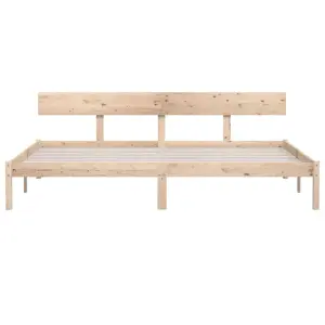 Berkfield Bed Frame Solid Wood Pine 180x200 cm Super King Size