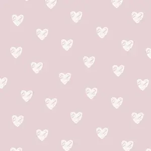 Holden Décor Pink Heart Smooth Wallpaper