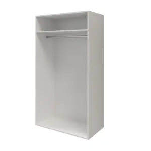 GoodHome Atomia Freestanding Gloss anthracite & white Chipboard Wardrobe (H)1875mm (W)1000mm (D)580mm