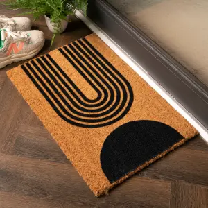 Abstract Half Moon Design Doormat