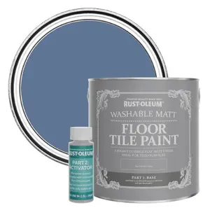 Rust-Oleum Blue River Washable Matt Floor Tile Paint 2.5L