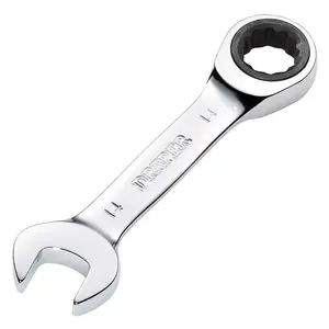 Draper Tools HI-TORQ Metric Stubby Ratchet Combination Spanner, 14mm