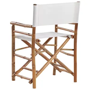 Set of 2 Garden Chairs MOLISE Bamboo Wood Light Wood