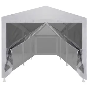 Berkfield Party Tent with 8 Mesh Sidewalls 9x3 m