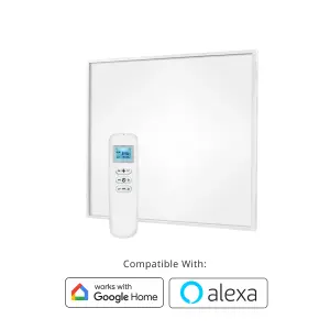 Mirrorstone 350W Nexus Wi-Fi Infrared Heating Panel White Frame, Remote Control, Built-in Thermostat