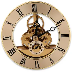 86mm Gold Skeleton Clock - Project Kits