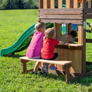 Backyard Discovery Lakewood Cedar Wooden Climbing Frame with 3 x Swings and 1 x Slide