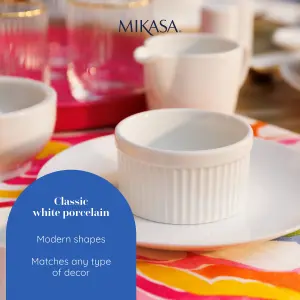 Mikasa Chalk Porcelain Ramekins, Set of 4, 9.5cm, White