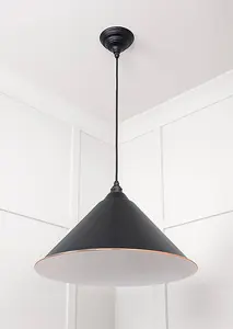 White Gloss Hockley Pendant in Elan Black