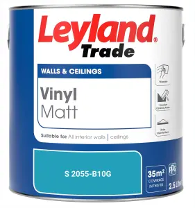 Leyland Trade Vinyl Matt Walls & Ceilings Emulsion Paint (S 2055-B10G) 2.5L