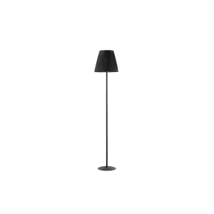 Luminosa Loris Floor Lamp With Tapered Shade, Black Shade