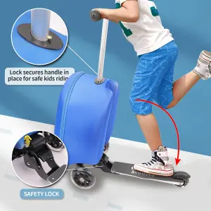 Children's Suitcase with Fold Down Scooter