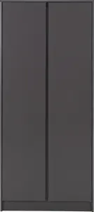 Malvern 2 Door Wardrobe in Grey Finish Hanging Rail and Shelf