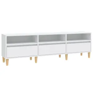 Berkfield TV Cabinet White 150x30x44.5 cm Engineered Wood