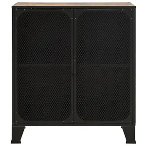 Berkfield Storage Cabinet Rustic Brown 72x36x82 cm Metal and MDF